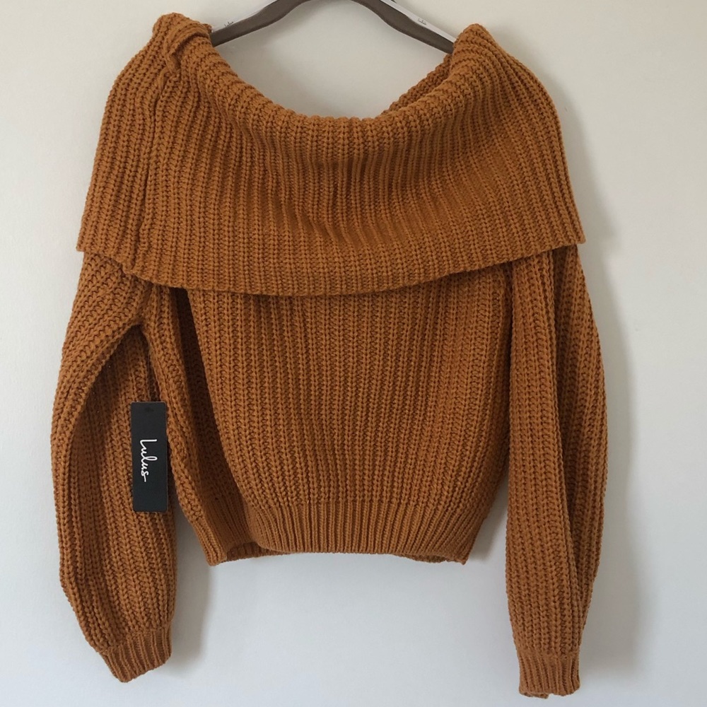 off shoulder sweater